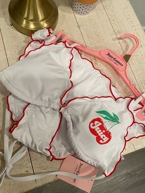 NWT Juicy Couture Ruffle Cherry Bikini